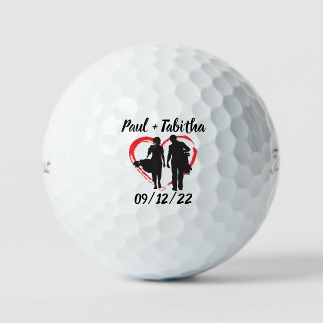 Monogram Initial and Name Personalized  Golf Balls (Front)