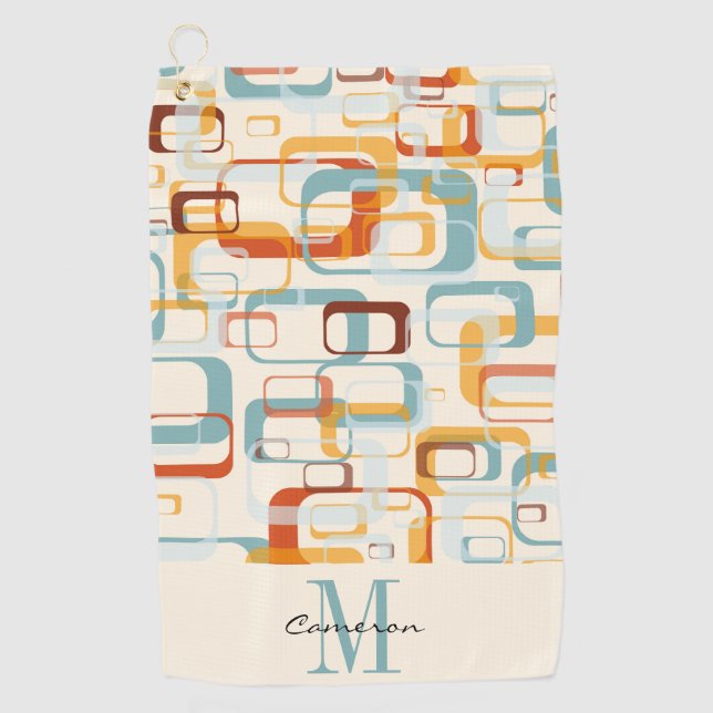 Monogram Initial and Name Personalized  Golf Towel (Front)