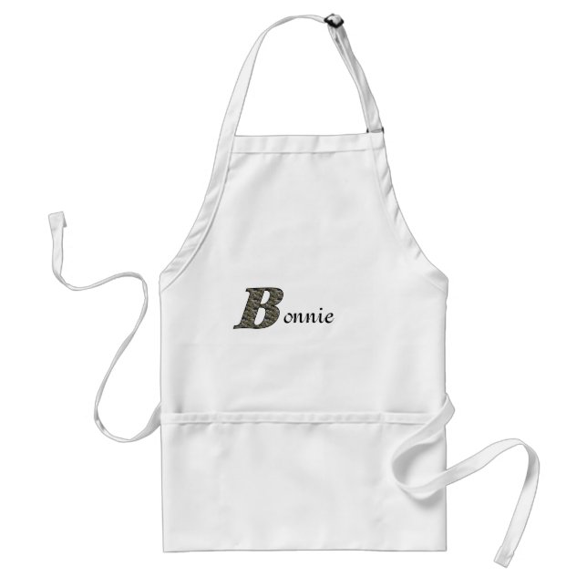 Monogram Initial B Name Hydrangea Personalized Adult Apron (Front)