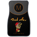 Monogram Initial Bad A Skull Dude Grey Black