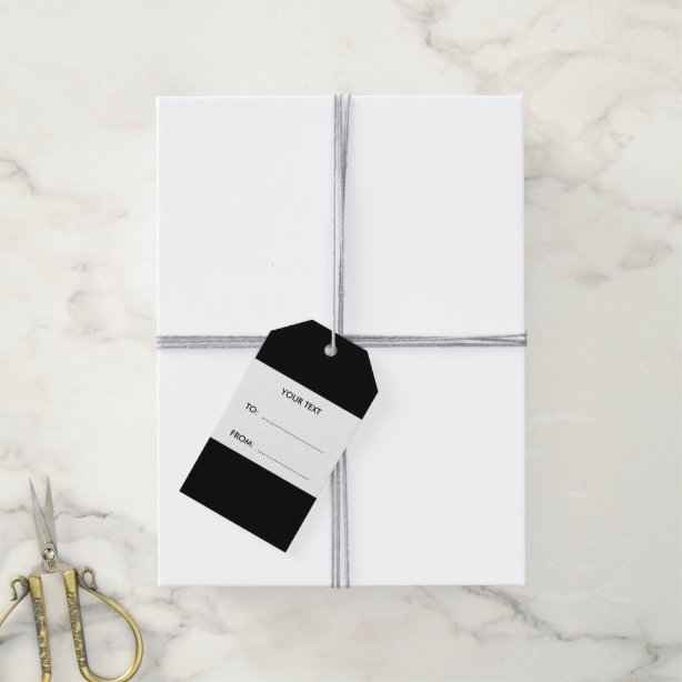 Solid Black Color Gift Tags &amp; Gift Enclosures | Zazzle