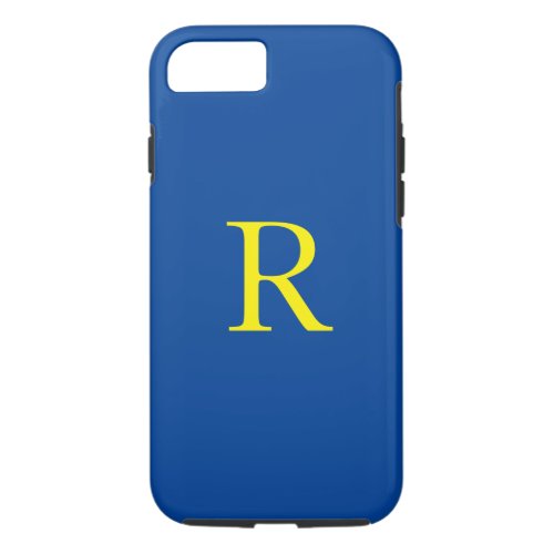 Monogram Initial Blue Yellow Colorful Bright 2020 iPhone 87 Case