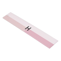 Monogram Initial Blush Pastel Pale Pink Colorblock Ruler
