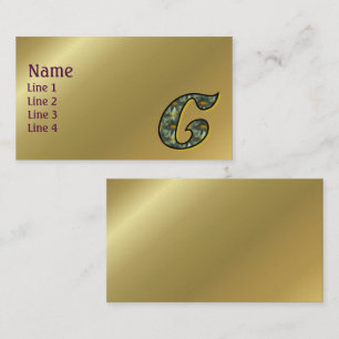 Monogram Initial C Daisies Floral Art Business Card