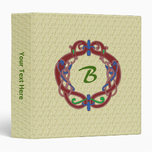 Monogram Initial Celtic Design Customizable Binder