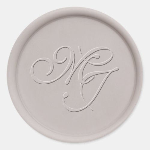 Monogram Initial Clay Wax Seal Sticker