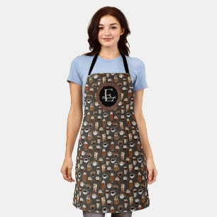 Monogram Initial Coffee Lover Apron