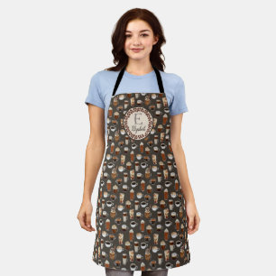 Monogram Initial Coffee Lover Apron