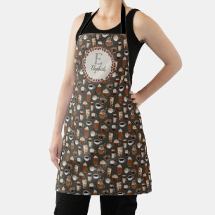 Monogram Initial Coffee Lover Apron