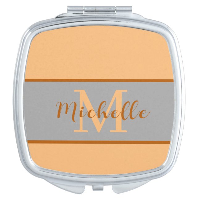 Monogram & Initial compact mirror (Front)