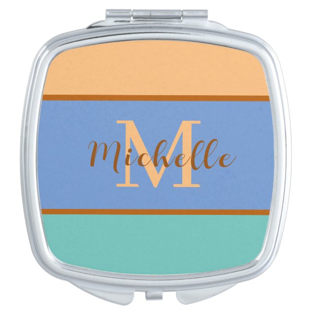 Monogram & Initial compact mirror (Front)