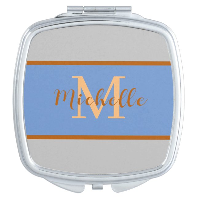 Monogram & Initial compact mirror (Front)
