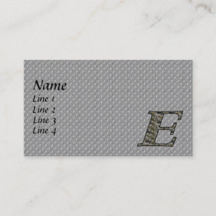 Monogram Initial E Hydrangea Business Card