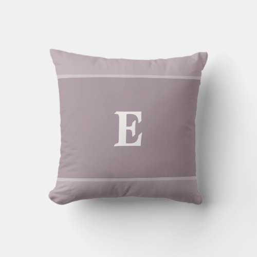 Monogram Initial E Letter Elegant Colors Modern Throw Pillow