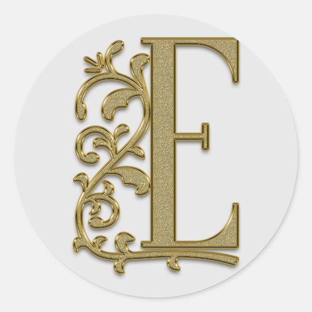 monogram initial E stickers (Front)