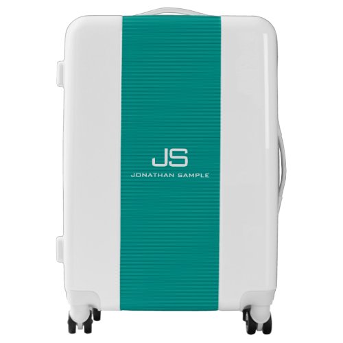 Monogram Initial Elegant Template Add Name Custom Luggage