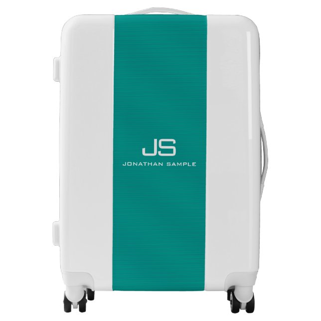 Monogram Initial Elegant Template Add Name Custom Luggage (Front)