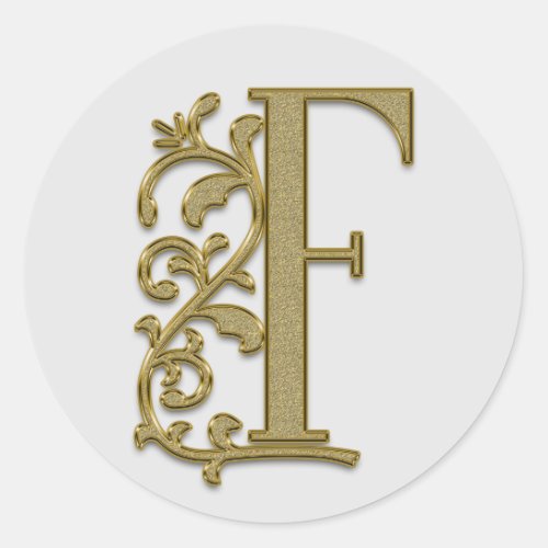 monogram initial F stickers