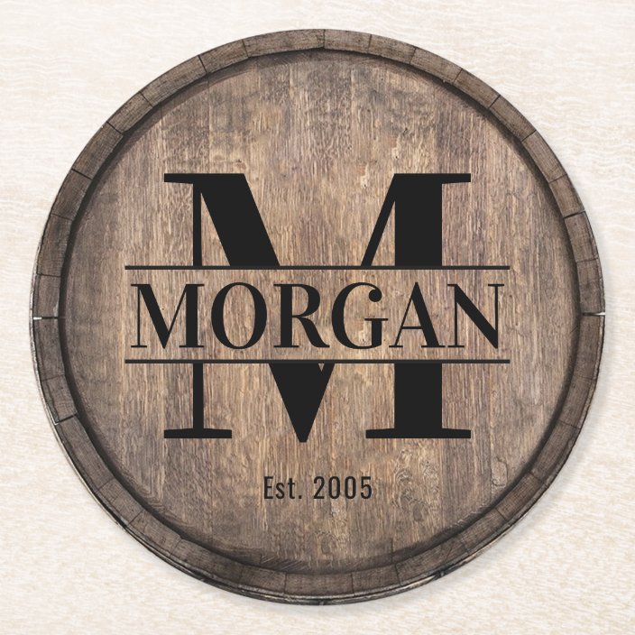 Monogram Initial Family Name Rustic 