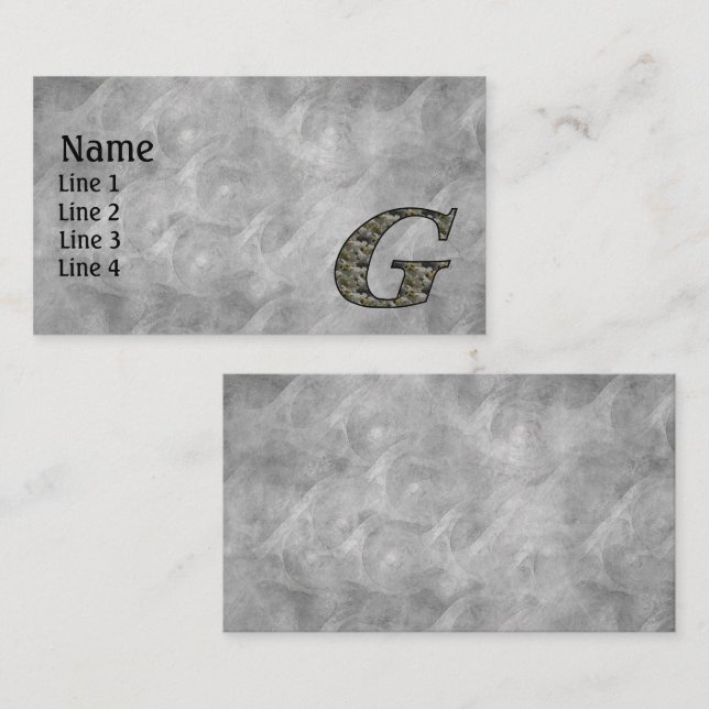 Monogram Initial G Hydrangea Flowers Business Card (Front/Back)