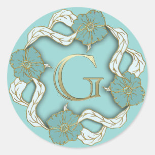 monogram initial G stickers