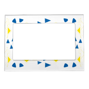 Monogram Initial Geometric modern Triangles Patten Magnetic Frame