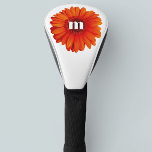 Monogram Initial Gerbera Daisy Golf Head Cover