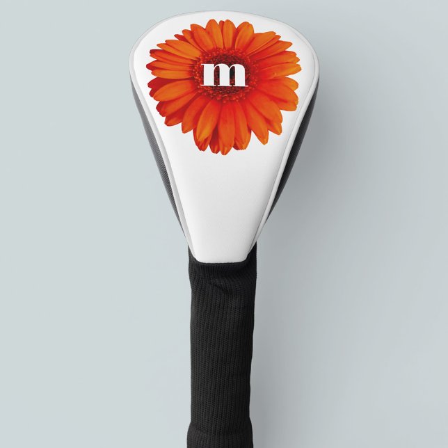 Monogram Initial Gerbera Daisy Golf Head Cover (Creator Uploaded)
