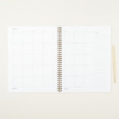 Monogram Initial Gold and Gray Marble 2024 Undated Planner (Monthly Pages)