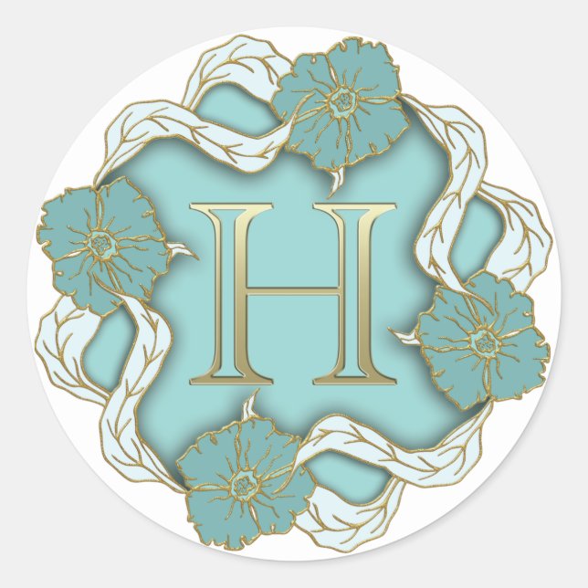 monogram initial H stickers (Front)