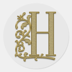 monogram initial H stickers