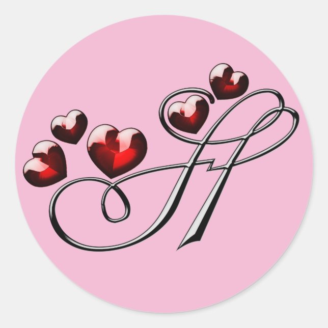 monogram initial H stickers (Front)