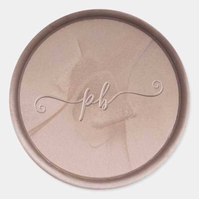 Monogram Initial Hazel Wax Seal Sticker (Front)