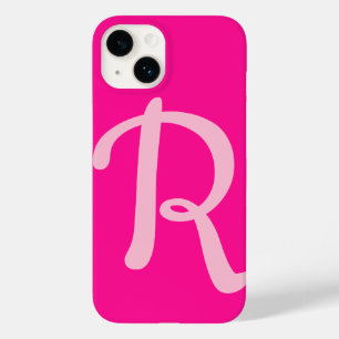 Monogram Initial Hot Pink Case-Mate iPhone 14 Case