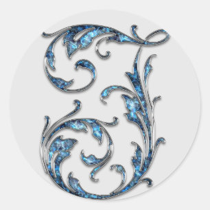 monogram initial I stickers