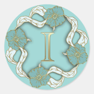 monogram initial I stickers