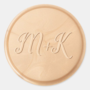 Monogram Initial Ivory Wheat Wax Seal Sticker