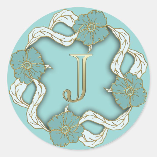 monogram initial J stickers (Front)