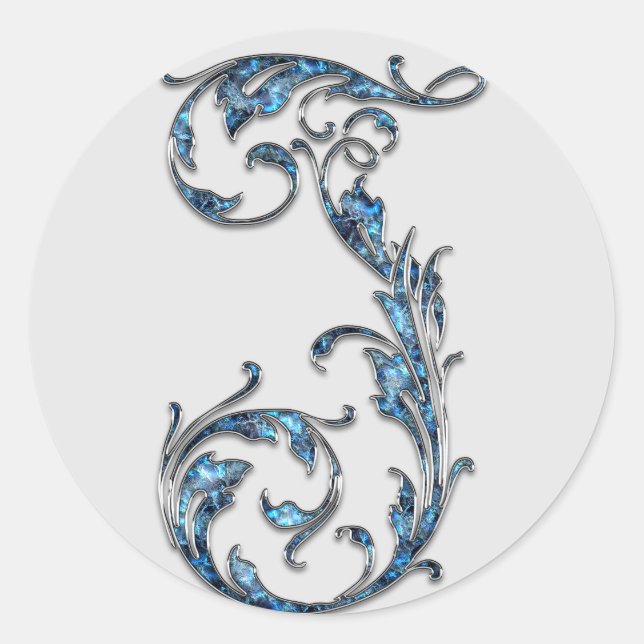 monogram initial J stickers (Front)