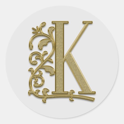 monogram initial K stickers