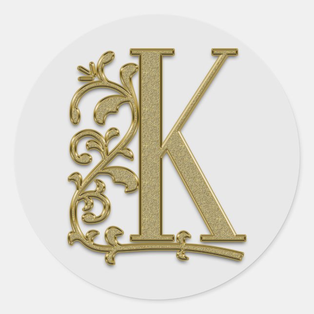 monogram initial K stickers (Front)