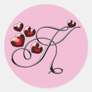 monogram initial K stickers