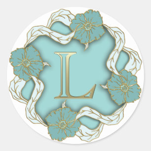 monogram initial L stickers