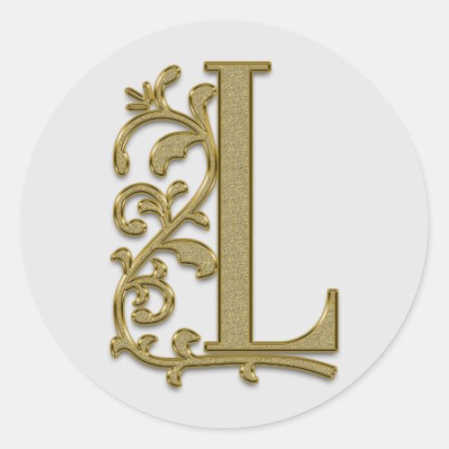 monogram initial L stickers