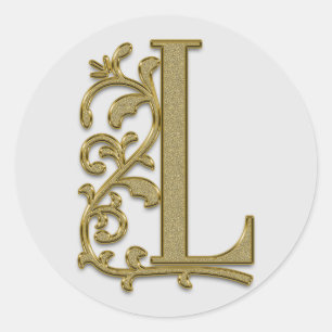 monogram initial L stickers