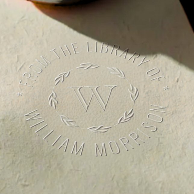 Monogram initial Laural Wreath From the library of Embosser (Creator Uploaded)