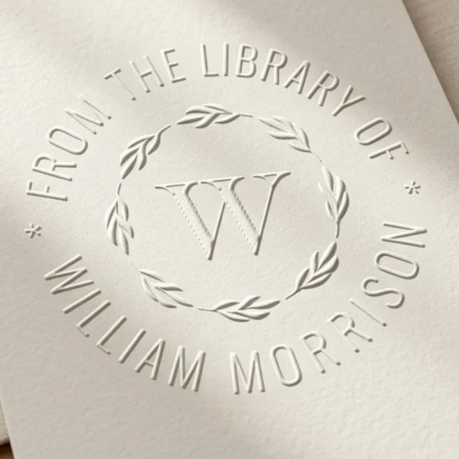 Monogram initial Laural Wreath From the library of Embosser (Creator Uploaded)