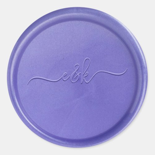 Monogram Initial Lavender Wax Seal Sticker