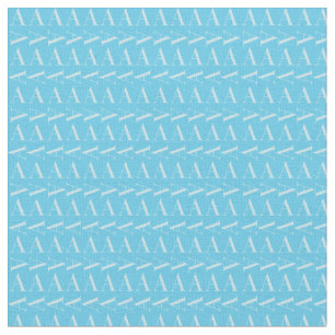 Monogram Initial Letter A, Aqua Blue Fabric