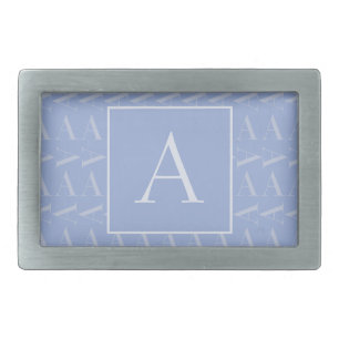 Monogram Initial Letter A, Blue Belt Buckle